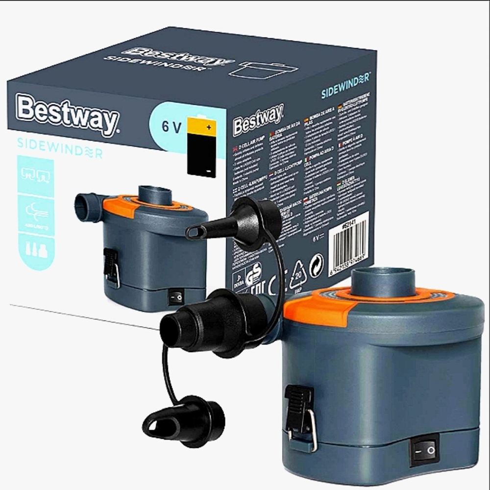 EUC Bestway Sidewinder D Cell Battery Powered Handheld Air Pump